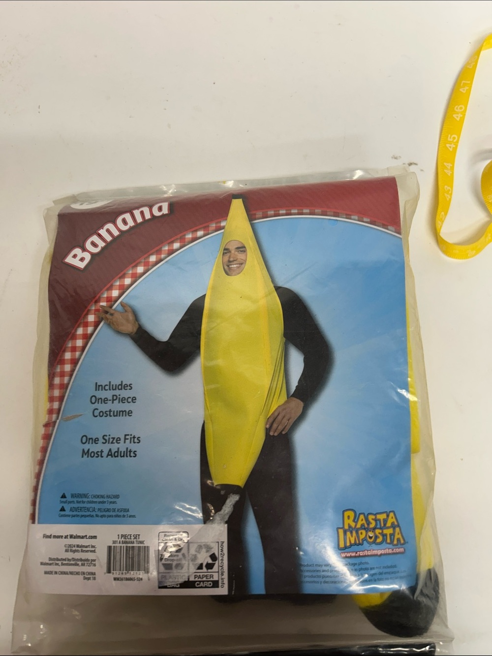 Yellow Banana adult Costume 1 size